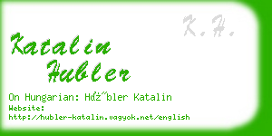 katalin hubler business card